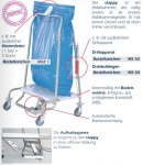 Abfallsammler Clappy MS 73-01 KF / 70 ltr. mit Klemmfeder
